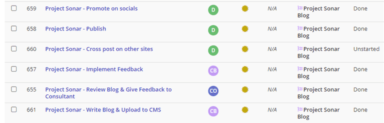 Clubhouse Screenshot of Marketing Epics